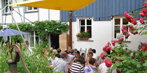 Garten des Firmengebäudes